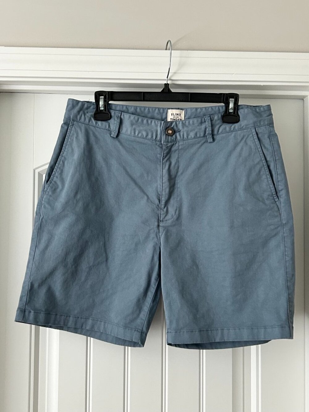 Flint And Tinder 365 Chino Shorts Blue Woven Cotton Men's 32